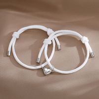 Casual Simple Style Heart Shape Alloy Rope Couple Bracelets sku image 4