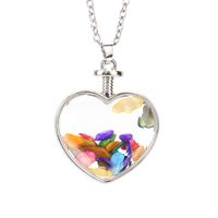 Simple Style Heart Shape Natural Stone Plating Pendant Necklace sku image 1