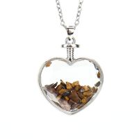 Simple Style Heart Shape Natural Stone Plating Pendant Necklace sku image 7
