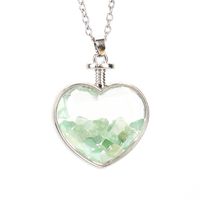 Simple Style Heart Shape Natural Stone Plating Pendant Necklace sku image 6