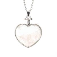 Simple Style Heart Shape Natural Stone Plating Pendant Necklace sku image 5