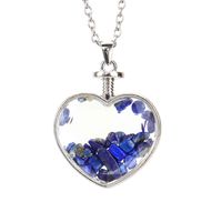 Simple Style Heart Shape Natural Stone Plating Pendant Necklace sku image 3