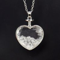 Simple Style Heart Shape Natural Stone Plating Pendant Necklace sku image 9