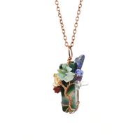 Streetwear Leaf Natural Stone Pendant Necklace In Bulk sku image 3