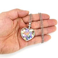 Simple Style Heart Shape Natural Stone Plating Pendant Necklace main image 3