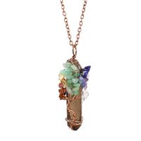 Streetwear Leaf Natural Stone Pendant Necklace In Bulk sku image 12
