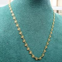 Casual Modern Style Heart Shape Titanium Steel Polishing Plating Hollow Out 18k Gold Plated Necklace main image 6