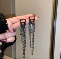 Elegant Glam Triangle Metal Tassel Plating Women's Drop Earrings main image 1