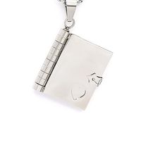 201 Stainless Steel 304 Stainless Steel Titanium Steel Gold Plated Hip-Hop Plating Book Letter Pendant Necklace sku image 1