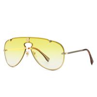 Classic Style Solid Color Pc Toad Glasses Frameless Men's Sunglasses sku image 7