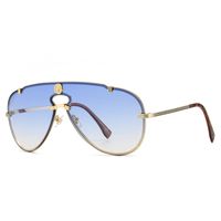 Estilo Clásico Color Sólido Ordenador Personal Gafas De Sapo Sin Marco Gafas De Sol Hombre sku image 5