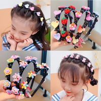 Cute Fruit Flower Butterfly Imitation Pearl Plastic Hair Band main image 3