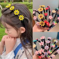 Cute Fruit Flower Butterfly Imitation Pearl Plastic Hair Band main image 1