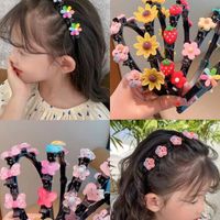 Cute Fruit Flower Butterfly Imitation Pearl Plastic Hair Band main image 5