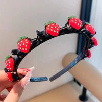 Cute Fruit Flower Butterfly Imitation Pearl Plastic Hair Band sku image 2