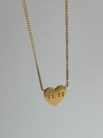 201 Edelstahl Edelstahl 304 Vergoldet Vintage-Stil Pendeln Überzug Anzahl Herzform Halskette Mit Anhänger main image 2