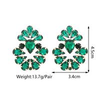 1 Pair Luxurious Shiny Water Droplets Inlay Copper Alloy Glass Ear Studs main image 6