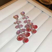 1 Pair Glam Luxurious Lady Flower Butterfly Copper Inlay Zircon Drop Earrings sku image 23
