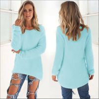 Women's Sweater Long Sleeve Sweaters & Cardigans British Style Solid Color main image 1