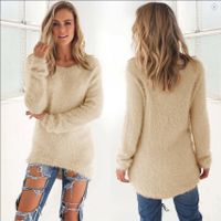 Women's Sweater Long Sleeve Sweaters & Cardigans British Style Solid Color main image 3