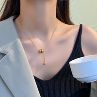 304 Stainless Steel 18K Gold Plated Simple Style Plating Geometric Pendant Necklace main image 2