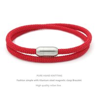 Simple Style Solid Color Spiral Stripe Rope Titanium Steel Unisex Bracelets main image 5
