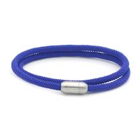 Simple Style Solid Color Spiral Stripe Rope Titanium Steel Unisex Bracelets sku image 3