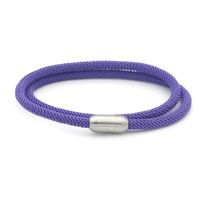 Simple Style Solid Color Spiral Stripe Rope Titanium Steel Unisex Bracelets sku image 4