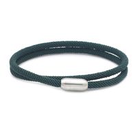 Simple Style Solid Color Spiral Stripe Rope Titanium Steel Unisex Bracelets main image 1