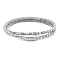Simple Style Solid Color Spiral Stripe Rope Titanium Steel Unisex Bracelets sku image 12