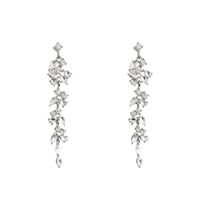 1 Pair Lady Animal Tassel Inlay Alloy Zircon Drop Earrings sku image 1