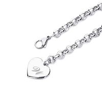 Ig Style Letter Heart Shape Copper Charm Bracelets main image 5