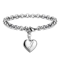 Ig Style Letter Heart Shape Copper Charm Bracelets sku image 10
