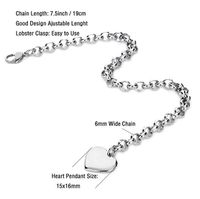 Ig Style Letter Heart Shape Copper Charm Bracelets main image 4