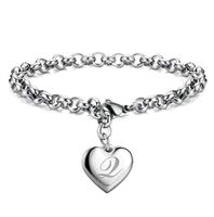 Ig Style Letter Heart Shape Copper Charm Bracelets sku image 17