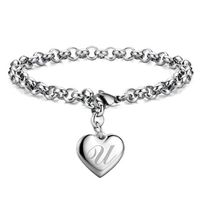 Ig Style Letter Heart Shape Copper Charm Bracelets sku image 21