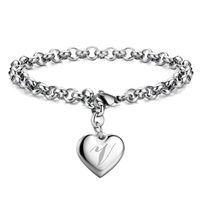 Ig Style Letter Heart Shape Copper Charm Bracelets sku image 22
