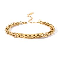 Artistic Heart Shape Eye Titanium Steel Plating 18k Gold Plated Bracelets sku image 1