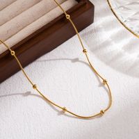 Ig Style Casual Simple Style Solid Color Stainless Steel 18k Gold Plated Necklace main image 3