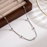 Ig Style Casual Simple Style Solid Color Stainless Steel 18k Gold Plated Necklace sku image 1