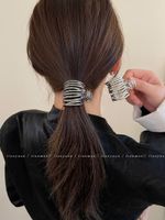 Fashion Sweet Geometric Alloy Rhinestone Pearl Plating Rhinestones Hair Buckle sku image 1