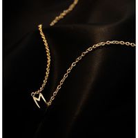 304 Stainless Steel 18K Gold Plated Casual Simple Style Plating Letter Necklace main image 1