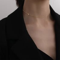 304 Stainless Steel 18K Gold Plated Casual Simple Style Plating Letter Necklace main image 4