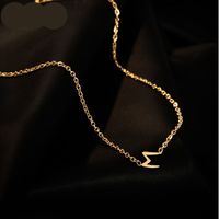304 Stainless Steel 18K Gold Plated Casual Simple Style Plating Letter Necklace main image 3