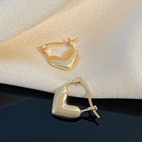 1 Pair Simple Style Classic Style Heart Shape Plating Alloy Earrings main image 3