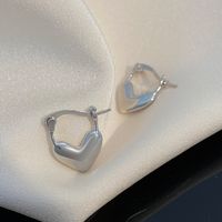 1 Pair Simple Style Classic Style Heart Shape Plating Alloy Earrings main image 2