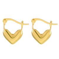 1 Pair Simple Style Classic Style Heart Shape Plating Alloy Earrings sku image 1
