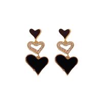 Korean Style Heart Shape Alloy Women's Drop Earrings main image 2