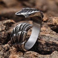 Punk Cool Style Wings 304 Stainless Steel Men'S Open Ring main image 3