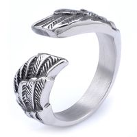 Punk Cool Style Wings 304 Stainless Steel Men'S Open Ring sku image 4